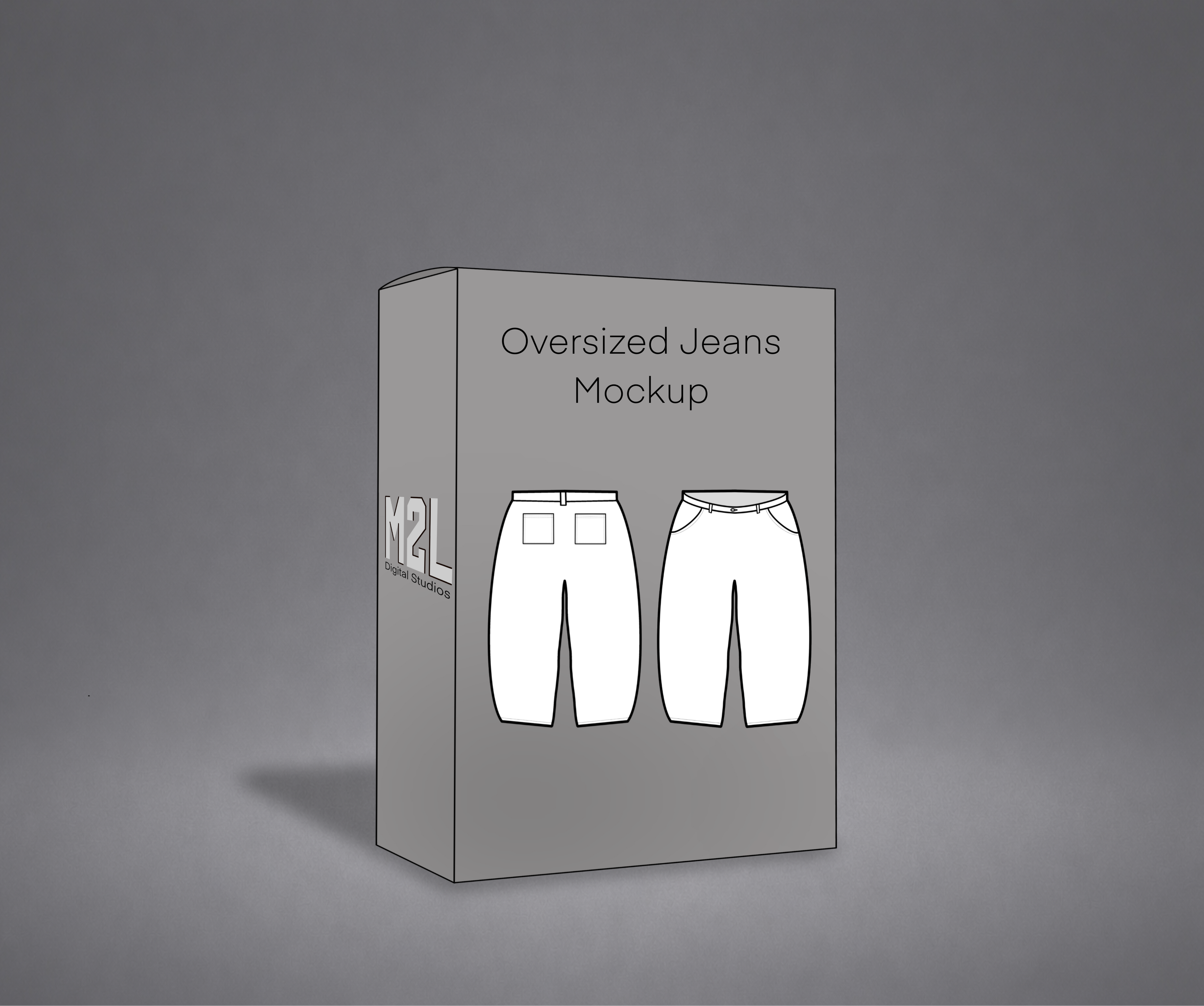 M2L Oversized Jeans Mockup